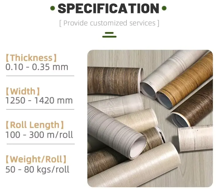 Removable Pvc Wooden Grain Texture Film