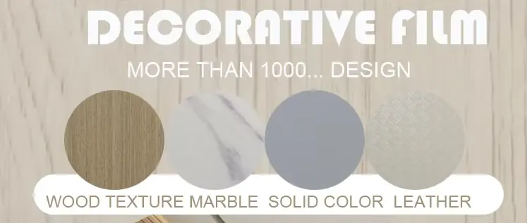 Vacume Press Wood Grain Pvc Heat Shrink Film